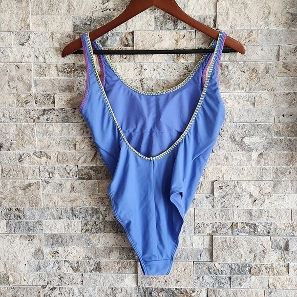 Hollister Open Back Blue One Piece Swimsuit - Picture 3 of 5